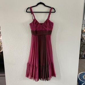 BCBGMaxAzria burgandy and brown size 8 dress